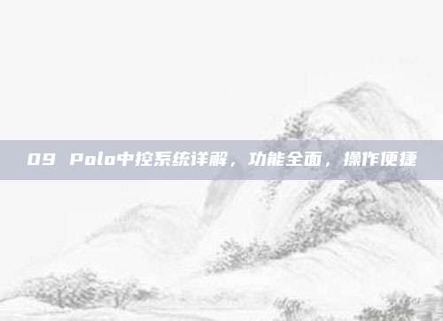 09 Polo中控系统详解，功能全面，操作便捷