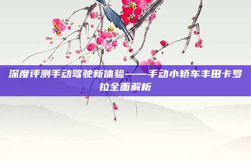 深度评测手动驾驶新体验——手动小轿车丰田卡罗拉全面解析