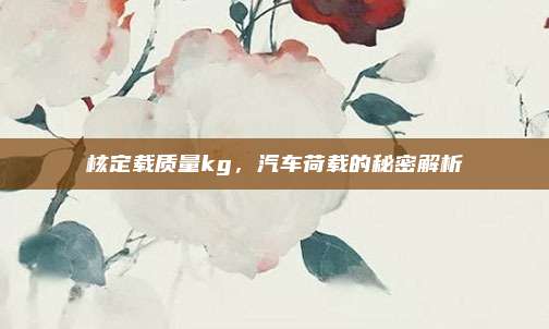 核定载质量kg，汽车荷载的秘密解析