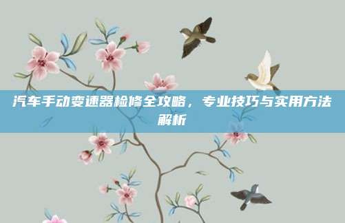 汽车手动变速器检修全攻略，专业技巧与实用方法解析
