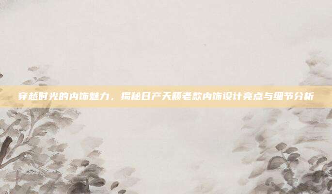 穿越时光的内饰魅力，揭秘日产天籁老款内饰设计亮点与细节分析