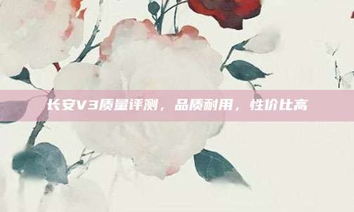 长安V3质量评测，品质耐用，性价比高