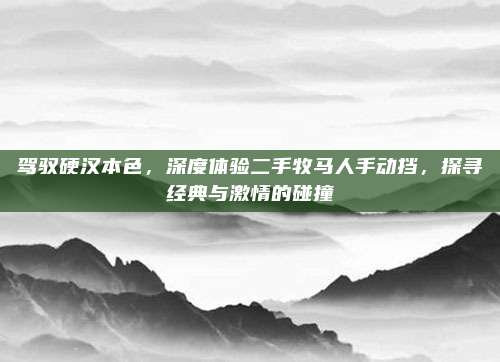 驾驭硬汉本色，深度体验二手牧马人手动挡，探寻经典与激情的碰撞