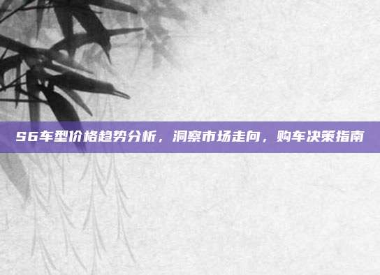 S6车型价格趋势分析，洞察市场走向，购车决策指南