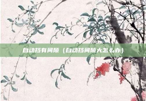 自动挡有间隙（自动挡间隙大怎么办）