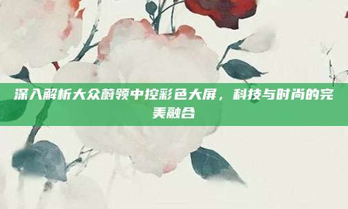深入解析大众蔚领中控彩色大屏，科技与时尚的完美融合
