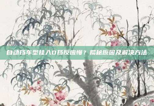 自动挡车型挂入D挡反应慢？揭秘原因及解决方法