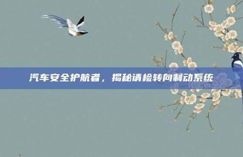 汽车安全护航者，揭秘请检转向制动系统