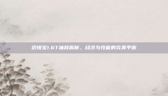 迈锐宝1.6T油耗解析，经济与性能的完美平衡