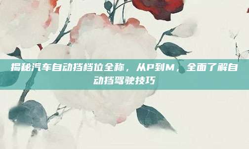 揭秘汽车自动挡档位全称，从P到M，全面了解自动挡驾驶技巧