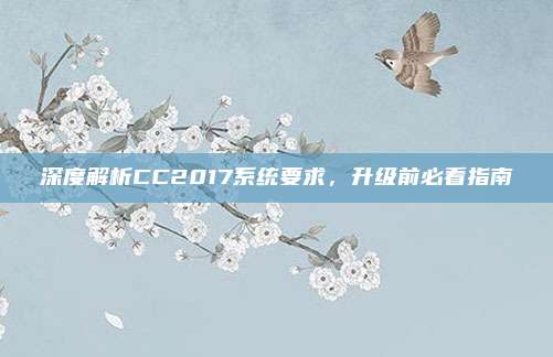 深度解析CC2017系统要求，升级前必看指南