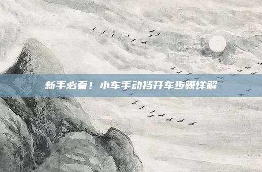 新手必看！小车手动挡开车步骤详解
