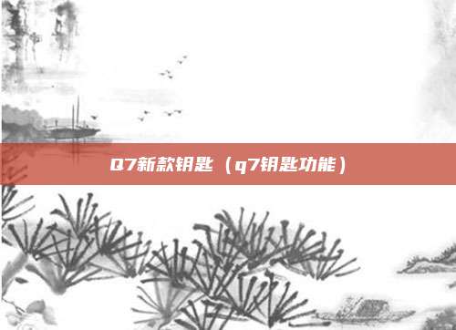 Q7新款钥匙（q7钥匙功能）