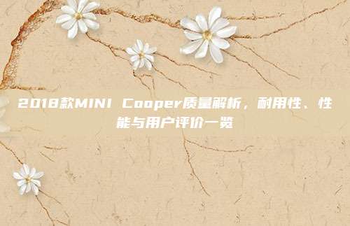 2018款MINI Cooper质量解析，耐用性、性能与用户评价一览
