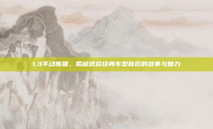 1.3手动熊猫，揭秘这款经典车型背后的故事与魅力