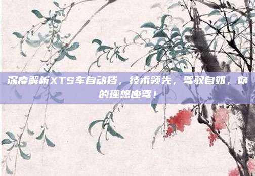深度解析XTS车自动挡，技术领先，驾驭自如，你的理想座驾！