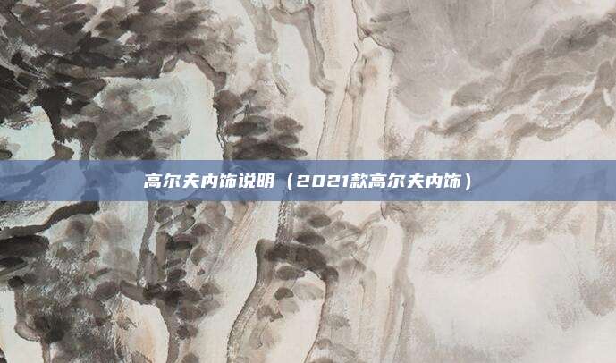 高尔夫内饰说明（2021款高尔夫内饰）