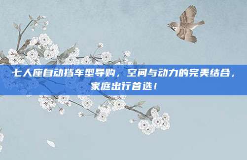 七人座自动挡车型导购，空间与动力的完美结合，家庭出行首选！