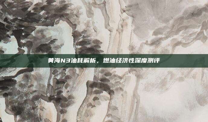 黄海N3油耗解析，燃油经济性深度测评