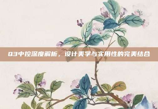 Q3中控深度解析，设计美学与实用性的完美结合