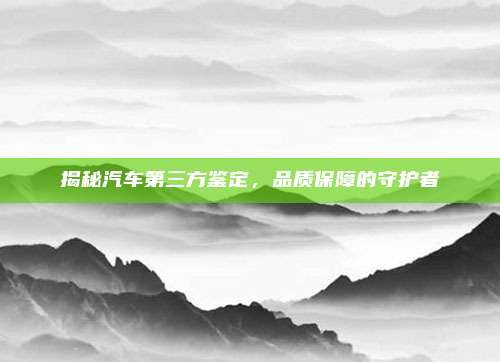 揭秘汽车第三方鉴定，品质保障的守护者