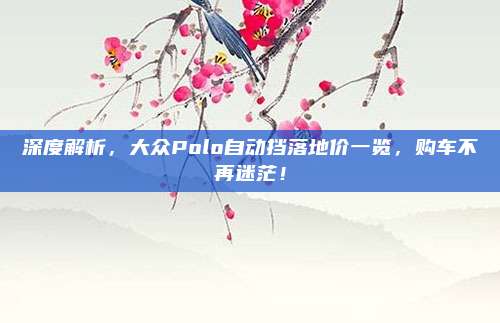 深度解析，大众Polo自动挡落地价一览，购车不再迷茫！
