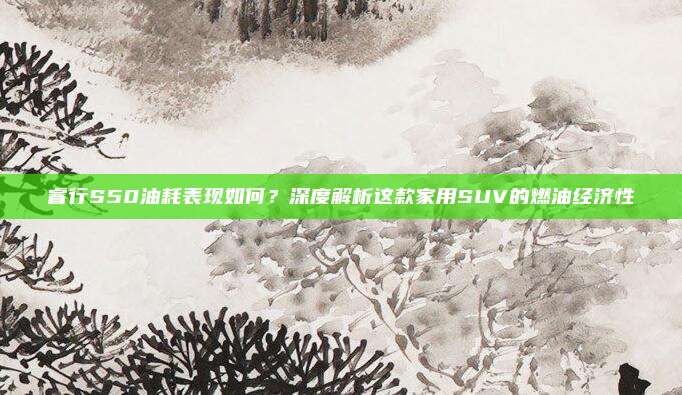 睿行S50油耗表现如何？深度解析这款家用SUV的燃油经济性