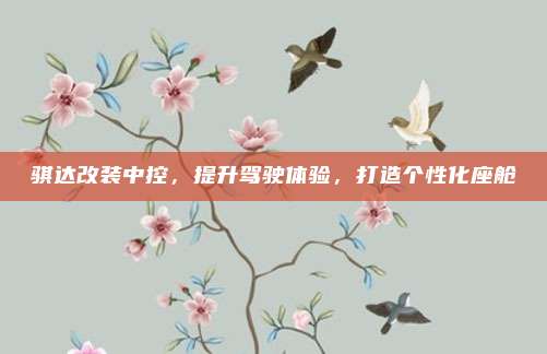 骐达改装中控，提升驾驶体验，打造个性化座舱