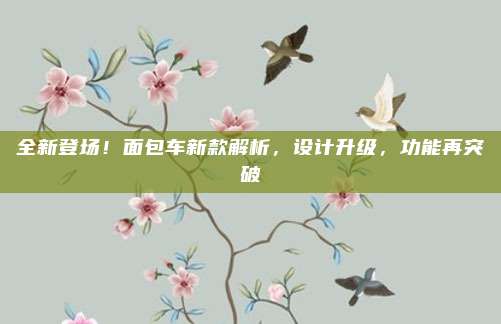 全新登场!面包车新款解析,设计升级,功能再突破