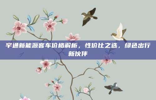 宇通新能源客车价格解析,性价比之选,绿色出行新伙伴