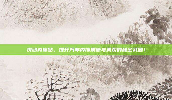 悦动内饰贴，提升汽车内饰质感与美观的秘密武器！
