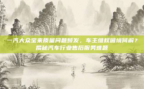 一汽大众宝来质量问题频发,车主维权困境何解?揭秘汽车行业售后服务难题