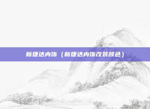 新捷达内饰（新捷达内饰改装颜色）