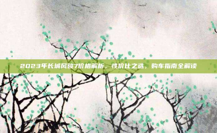 2023年长城风骏7价格解析,性价比之选,购车指南全解读