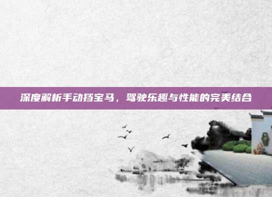 深度解析手动挡宝马，驾驶乐趣与性能的完美结合