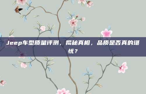Jeep车型质量评测,揭秘真相,品质是否真的堪忧?