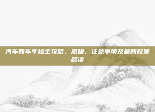 汽车新车年检全攻略，流程、注意事项及最新政策解读