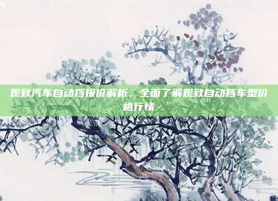 观致汽车自动挡报价解析，全面了解观致自动挡车型价格行情