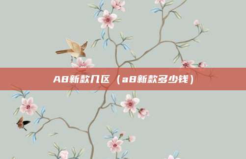 A8新款几区（a8新款多少钱）