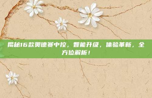 揭秘16款奥德赛中控，智能升级，体验革新，全方位解析！