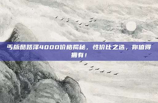 丐版酷路泽4000价格揭秘，性价比之选，你值得拥有！