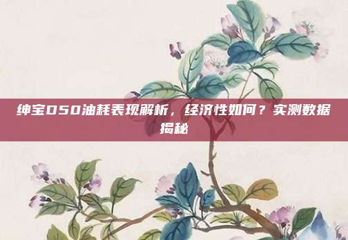 绅宝D50油耗表现解析，经济性如何？实测数据揭秘