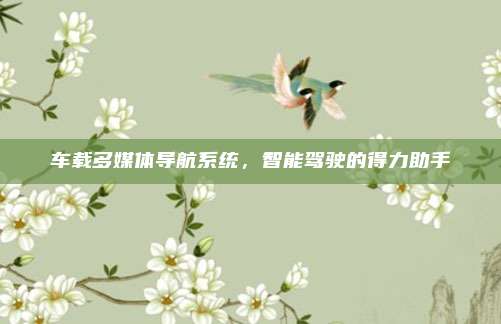 车载多媒体导航系统，智能驾驶的得力助手