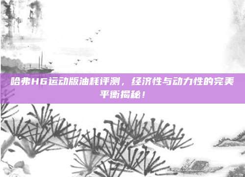 哈弗H6运动版油耗评测，经济性与动力性的完美平衡揭秘！