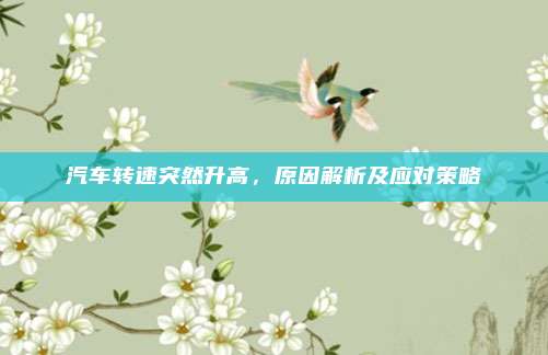 汽车转速突然升高，原因解析及应对策略