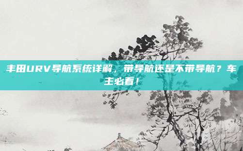 丰田URV导航系统详解，带导航还是不带导航？车主必看！
