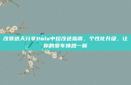 改装达人分享Polo中控改色指南，个性化升级，让你的爱车焕然一新