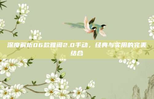 深度解析06款雅阁2.0手动，经典与实用的完美结合