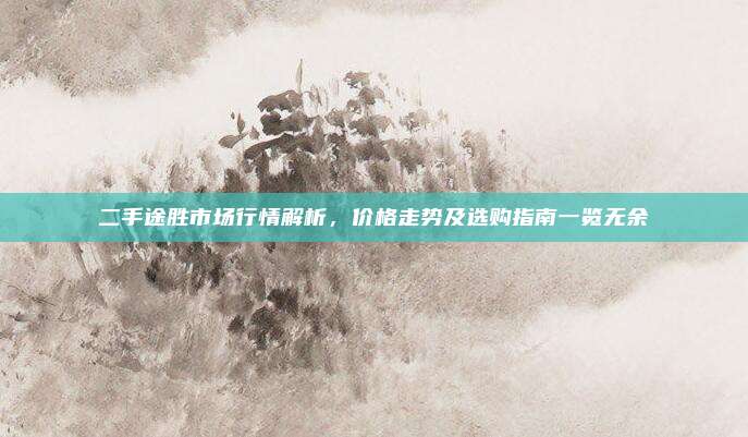 二手途胜市场行情解析，价格走势及选购指南一览无余