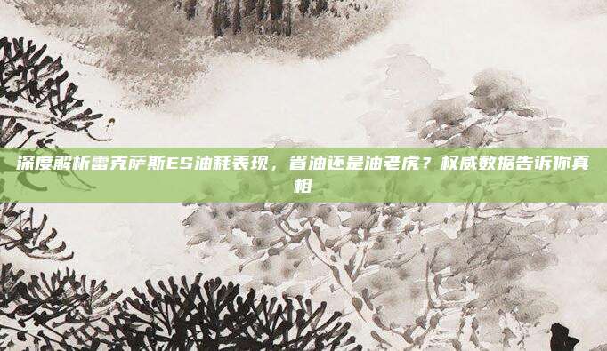 深度解析雷克萨斯ES油耗表现，省油还是油老虎？权威数据告诉你真相